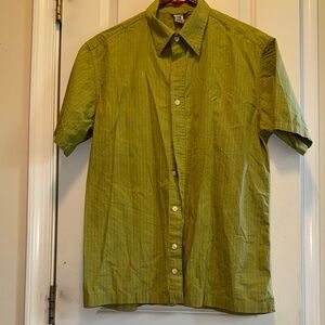 GAP Green Casual Button Down Shirt Lightweight Cotton